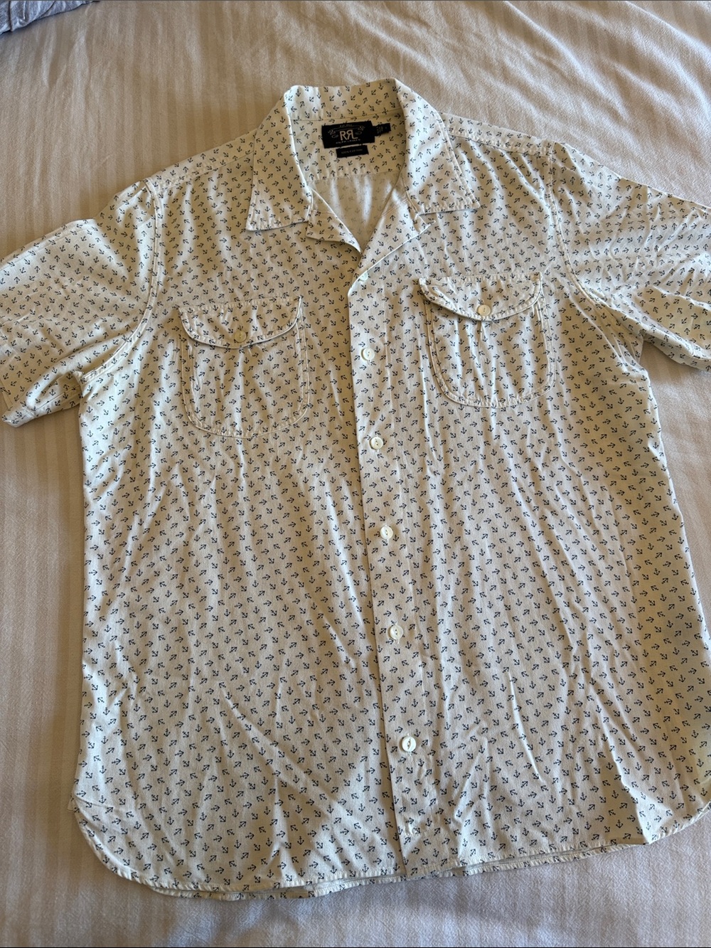 RRL Double RL Ralph Lauren nautical print button down